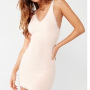Urban Outfitter Faux Fur Pink Dress